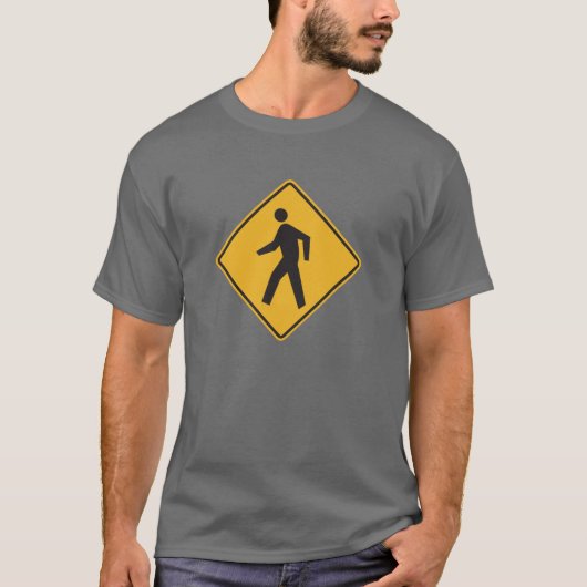横断歩道の道路標識 Tシャツ (正面)