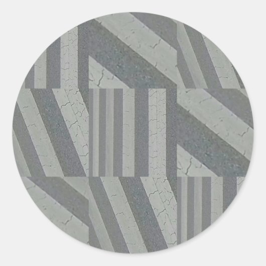 横断歩道コラージュ ラウンドシール (正面)