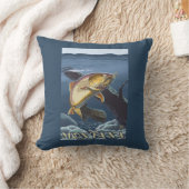 横断面-モンタナ--を採取しているマス クッション (ブランケット)