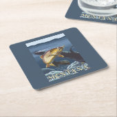 横断面-モンタナ--を採取しているマス スクエアペーパーコースター (アングル)