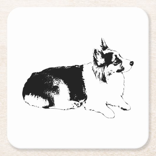 横方向一時停止 スクエアペーパーコースター (正面)