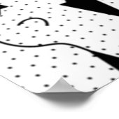 横書きグレーのペデスタル記号 ポスター (角)