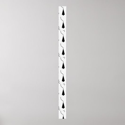 横書きグレーのペデスタル記号 ポスター (正面)