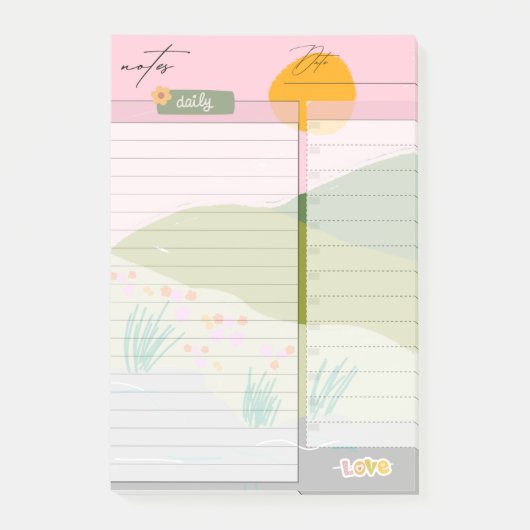 横書きノートプランリスト ポストイット (正面)