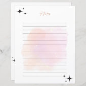 横書きノートプリント可能バラ金ゴールド (正面/裏面)