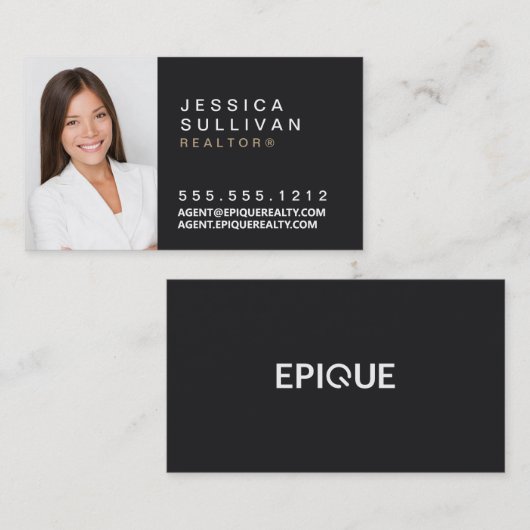 横書き名刺モダン 名刺 (正面/裏面)