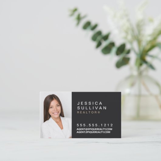 横書き名刺モダン 名刺 (スタンド正面)