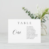横書き文字テーブル番号座席表 招待状 (スタンド正面)