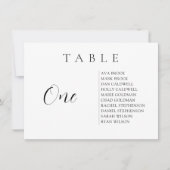 横書き文字テーブル番号座席表 招待状 (正面)