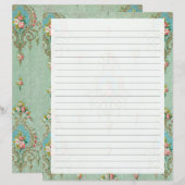 横書き書の文房具紙 (正面/裏面)