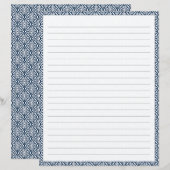 横書き書の文房具紙 (正面/裏面)