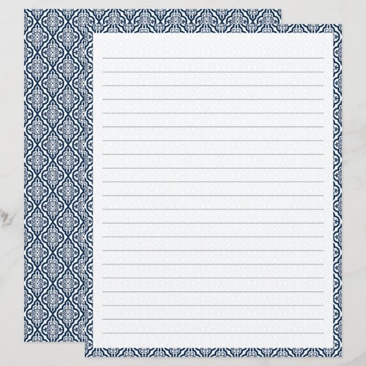 横書き書の文房具紙 (正面/裏面)