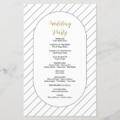 横書き書道結婚式 プログラム (裏面)