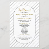 横書き書道結婚式 プログラム (正面)