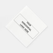 横書シンプルきロゴを追加3:1の比率カスタム比 スタンダードランチョンナプキン (角)