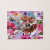 横柄なチャールズスパニエル犬パズル|ブレンハイム ジグソーパズル (横)