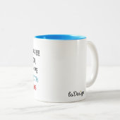 横柄、ちょうどより頭が切れる ツートーンマグカップ (正面右)