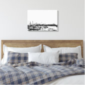 横浜の黒白 キャンバスプリント (インサイチュ (寝室))