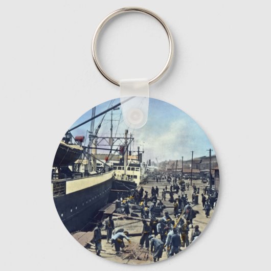 横浜ハーバージャパンヴィンテージ出荷横浜港 キーホルダー (正面)