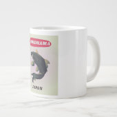 横浜日本ヴィンテージスタイル旅行ポスター ジャンボコーヒーマグカップ (正面右)