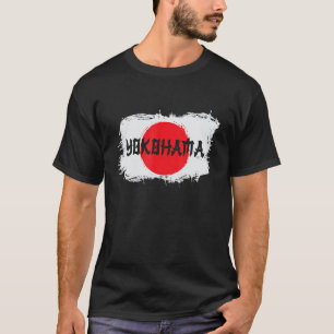 横浜日本日本の国旗の日本のお土産 Tシャツ