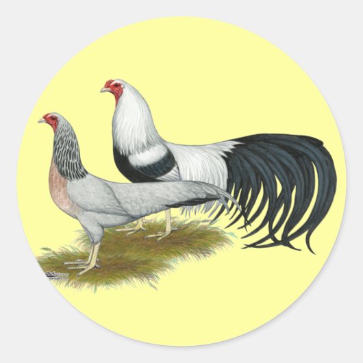 横浜：銀ダックウィングペア ラウンドシール (正面)