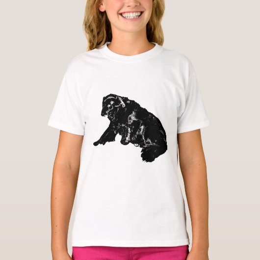 横目遣りの賢そうなラウンジ・ドッグ Tシャツ (正面)