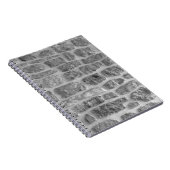 横石の粗壁の模様の背景 ノートブック (右側)