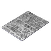 横石の粗壁の模様の背景 ノートブック (左側)