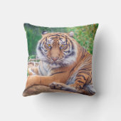 横素晴らし倒し虎の写真 クッション (裏面)