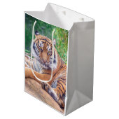横素晴らし倒し虎の写真 ミディアムペーパーバッグ (正面アングル)