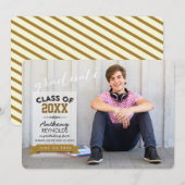 横組みタイポグラフィ | 卒業のお知らせ 案内状 (正面/裏面)