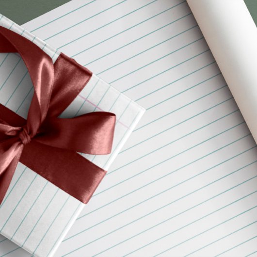 横罫線のノートブックのラッピング紙 ラッピングペーパー