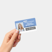 横置きパーソナライズされたスタッフフォトIDラベルバーコード バッジ (Handheld)