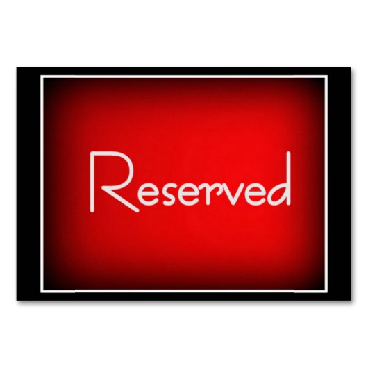 横置き3.5" x 5インチTableard予約済み（基本） テーブルナンバー (正面)