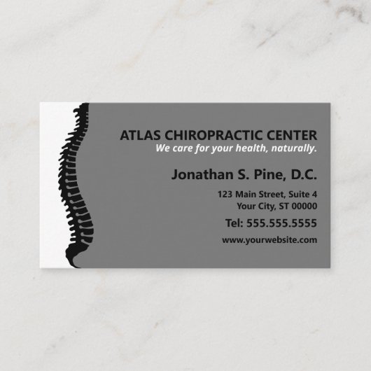 横脊椎カイロプラクター多重アポイントメント 予約カード (正面)