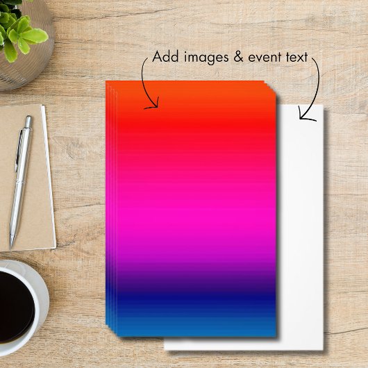 横色のスペクトル赤紫ブルー チラシ