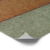 横行する白馬、ウッドランドの木々アールヌーボー ポスター (角)