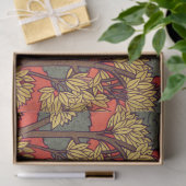 横行する白馬、ウッドランドの木々アールヌーボー 薄葉紙 (ギフト)