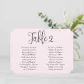 横赤面結婚の座席表。ピンクモダン 招待状 (スタンド正面)