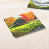 横長自然背景–46556 スクエアペーパーコースター (アングル)