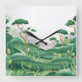 横長 スクエア壁時計 (正面)