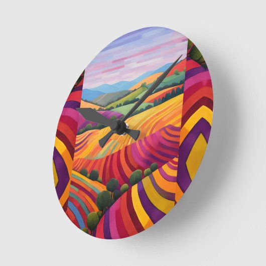 横長 ラウンド壁時計 (傾斜)