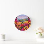 横長 ラウンド壁時計 (ホーム)