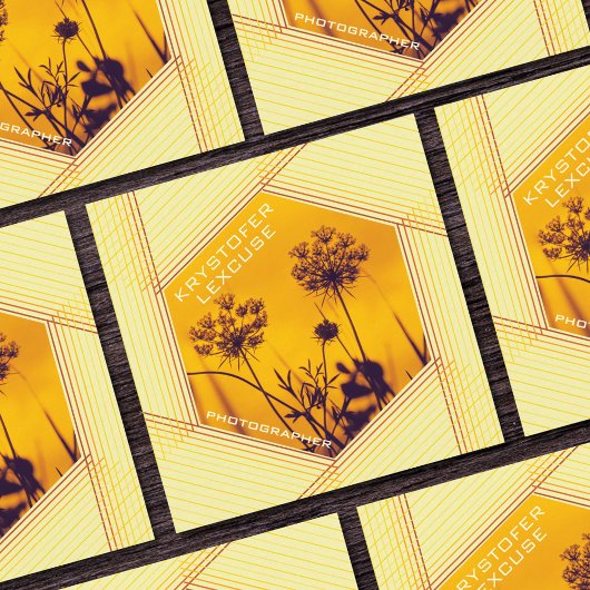 横隔膜六角形カスタマイズ可能な写真撮影機 スクエア名刺