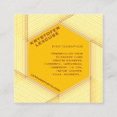 横隔膜六角形カスタマイズ可能な写真撮影機 スクエア名刺 (裏面)