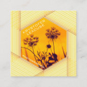 横隔膜六角形カスタマイズ可能な写真撮影機 スクエア名刺 (正面)