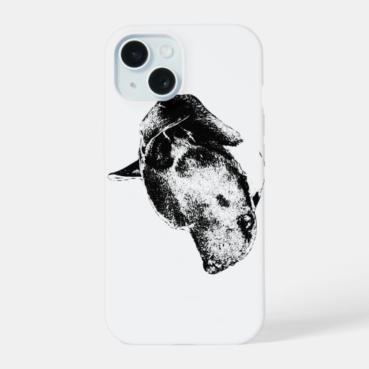 横顔の強さ iPhone 15ケース (裏面)
