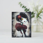 横顔(赤) ポストカード (スタンド正面)