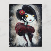 横顔（赤） ポストカード (正面)